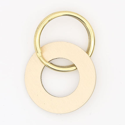 Ringförmige Hundemarke mit Gravur Messing gebürstet, 30mm