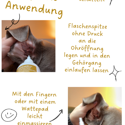 Riolino PureEars – Sanfter Ohrenreiniger für Hunde und Katzen