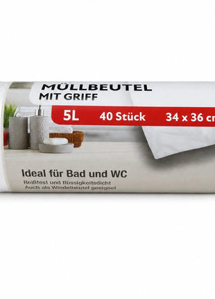 Müllbeutel mit Tragegriff 5L – 40 Stück
