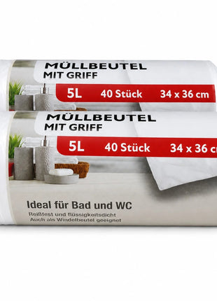 Müllbeutel mit Tragegriff 5L – 40 Stück