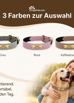 Wunderschönes Reflektions Hundehalsband mit Namen graviert