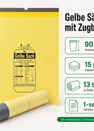 Gelbe Säcke auf Rolle(n)