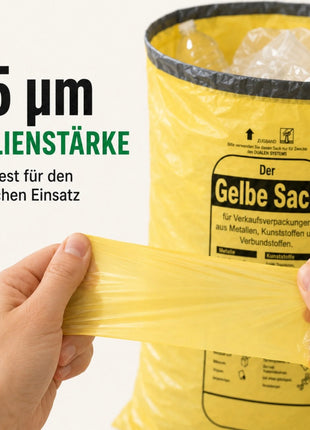 Gelbe Säcke auf Rolle(n)