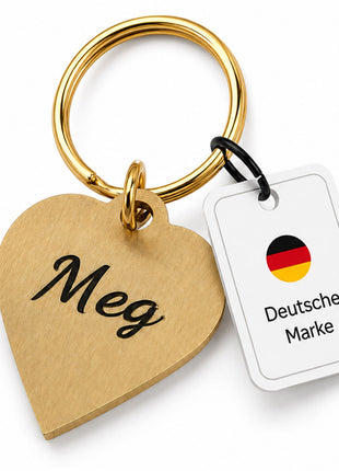 Herz Hundemarke individuell und kostenlos graviert