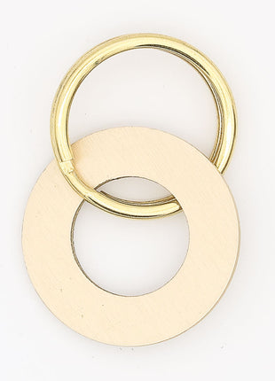 Ringförmige Hundemarke mit Gravur Messing gebürstet, 30mm