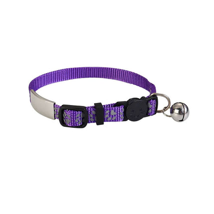 Katzenhalsband mit Name und Telefonnummer graviert