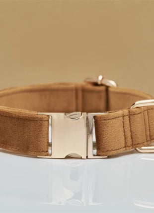 Personalisiertes Samt Hundehalsband "Emilia" mit Gravur – Verstellbar & Elegant