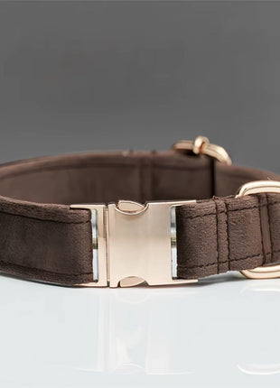 Personalisiertes Samt Hundehalsband "Emilia" mit Gravur – Verstellbar & Elegant