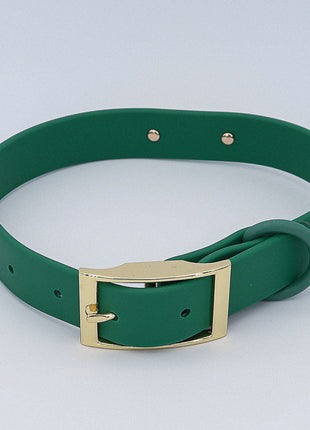 Wasserfestes Biothane Hundehalsband "Baxter" mit Gravur – Name & Telefonnummer – Outdoor – Grün oder Schwarz – S, M, L