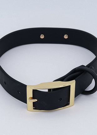 Wasserfestes Biothane Hundehalsband "Baxter" mit Gravur – Name & Telefonnummer – Outdoor – Grün oder Schwarz – S, M, L