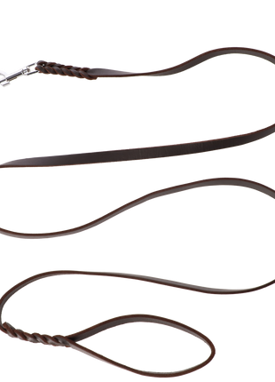 Traditionelle weiche geflochtene Lederleine mit Handschlaufe