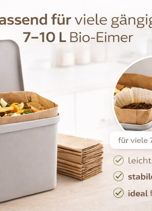 Bio Müllbeutel Papier 10l | 100% Plastikfreie Biotüten