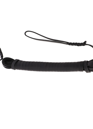 Führleine 10 Meter extra lang aus Leder mit geflochtenem Griff