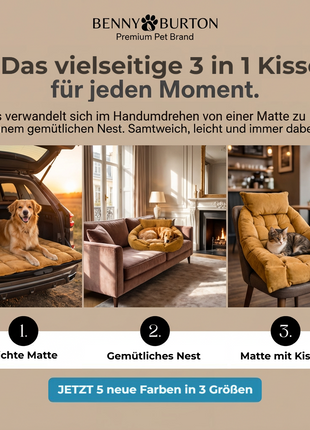 Leichte, waschbare 3in1 Hundematte