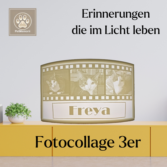 3D-Filmstreifen Lithophan – Erinnerung an dein Haustier