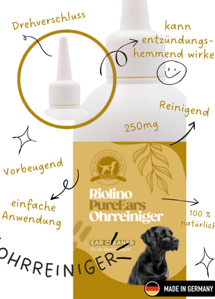 Riolino PureEars – Sanfter Ohrenreiniger für Hunde und Katzen