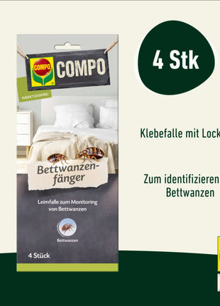 COMPO Bettwanzenfänger Klebefalle mit Lockstoff