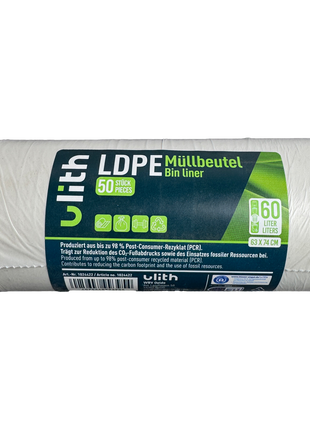 Müllbeutel 60L | bis zu 98% Recyceltes Material