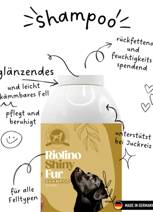 Riolino Shiny Fur – Sanftes Hundeshampoo für glänzendes Fell