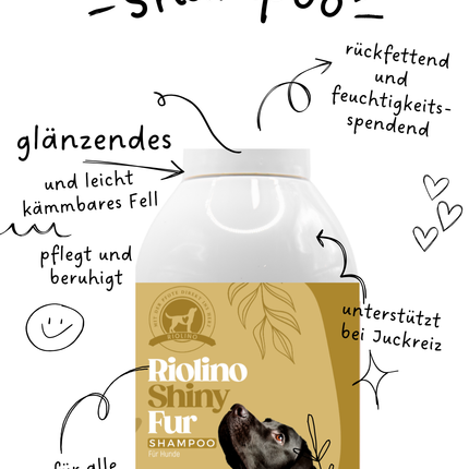 Riolino Shiny Fur – Sanftes Hundeshampoo für glänzendes Fell