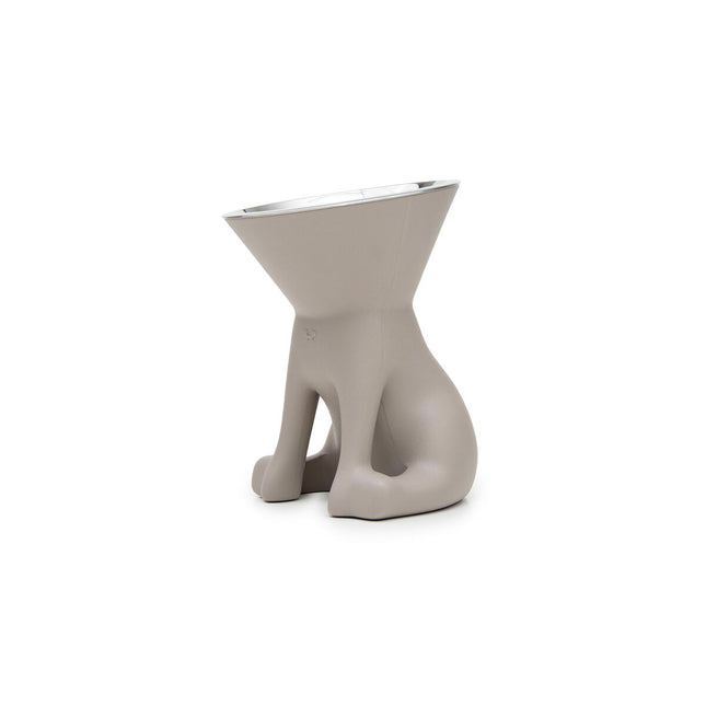 United Pets Up "Elisabeth" Hundenapf – Grau, Edelstahl & Polyäthylen, 1L