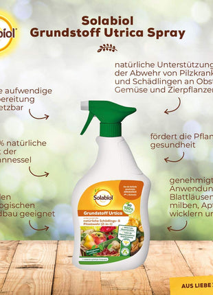Solabiol Grundstoff Urtica Spray 1 L 2-in-1 Pilzkrankheiten Schadinsekten