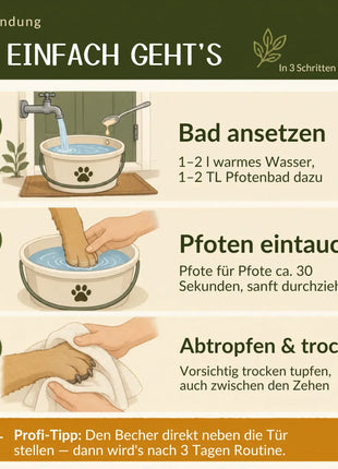 Pfotenbad Grasmilben