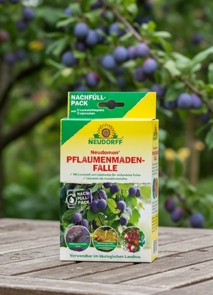 Neudorff Neudomon Pflaumenmaden ­Falle Nachfüllpack 2 Leimtafeln