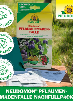 Neudorff Neudomon Pflaumenmaden ­Falle Nachfüllpack 2 Leimtafeln