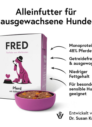 Pferd mit Süßkartoffeln