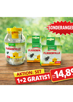 Dr. Stähler Fliegenfalle für den Außenbereich plus 2 Nachfüller