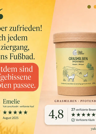 Pfotenbad Grasmilben