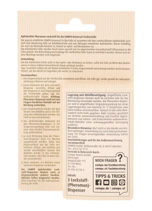COMPO BIO Apfelwickler Lockstoff Pheromon-Lockstoff