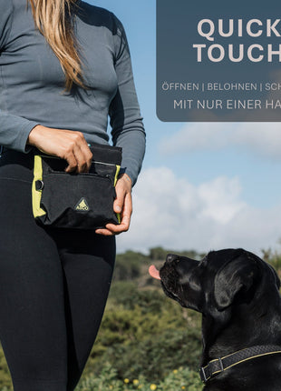 ASCO Futterbeutel mit Einhand-Schnappverschluss, Leckerlibeutel 20x20 cm, QuickTouch Leckerlietasche