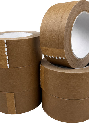 Papier Klebeband, Papier Packband in Braun - 50mm x 55m - 130 my - FSC-Mix