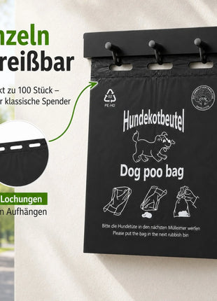 Hundekotbeutel 20x32+3cm - Im Block zu je 100 Stück