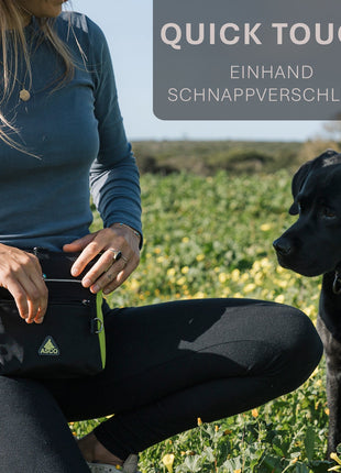 ASCO Futterbeutel mit Einhand-Schnappverschluss, Leckerlibeutel 20x20 cm, QuickTouch Leckerlietasche