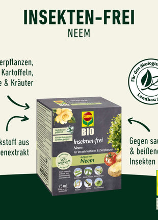 COMPO Insekten-frei Neem gegen Saugende, Beißende & blattminierende Insekten