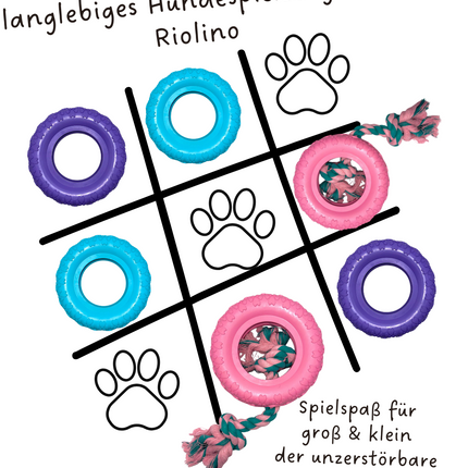 Riolino Robuster Hundespielzeug-Kauring für starke Kauer Velvet