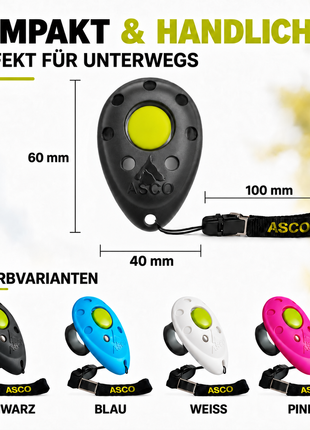 Finger Clicker für Hunde & Katzen mit abnehmbarem Fingerring | ASCO
