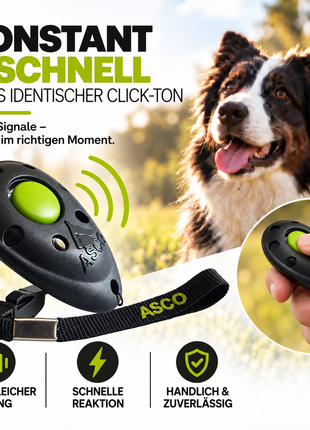 ASCO Premium Clicker – Professional clicker training clicker for dogs, cats, horses 