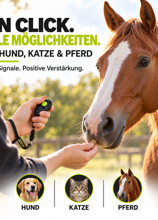 ASCO Premium Clicker – Professional clicker training clicker for dogs, cats, horses 