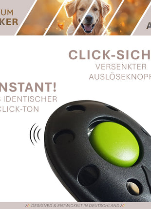 ASCO Premium Clicker – Clickertraining Profi Klicker für Hunde, Katzen, Pferde