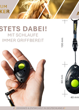 ASCO Premium Clicker – Clickertraining Profi Klicker für Hunde, Katzen, Pferde