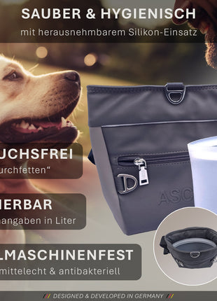 ASCO Leckerlitasche für Hunde mit Einhand-Schnappverschluss
