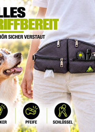 ASCO Futterbeutel Duo für Hunde mit 2 Leckerlitaschen