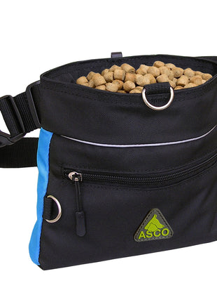 ASCO Futterbeutel mit Einhand-Schnappverschluss, Leckerlibeutel 20x20 cm, QuickTouch Leckerlietasche