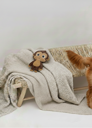 BUDDY. Hundespielzeug aus Leder "Affe"
