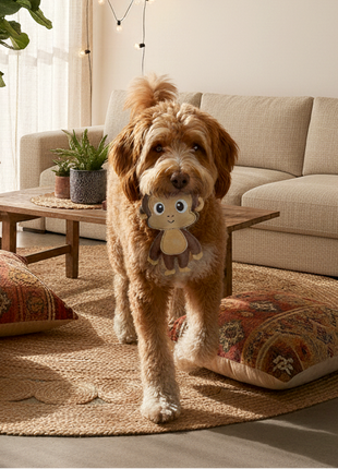 BUDDY. Hundespielzeug aus Leder "Affe"