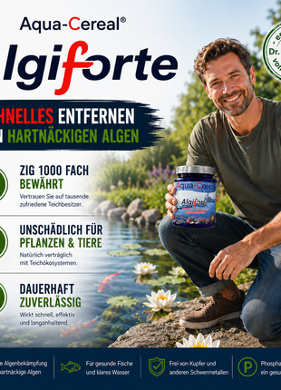 Fadenalgen bekämpfen  mit Algiforte von Aqua-Cereal